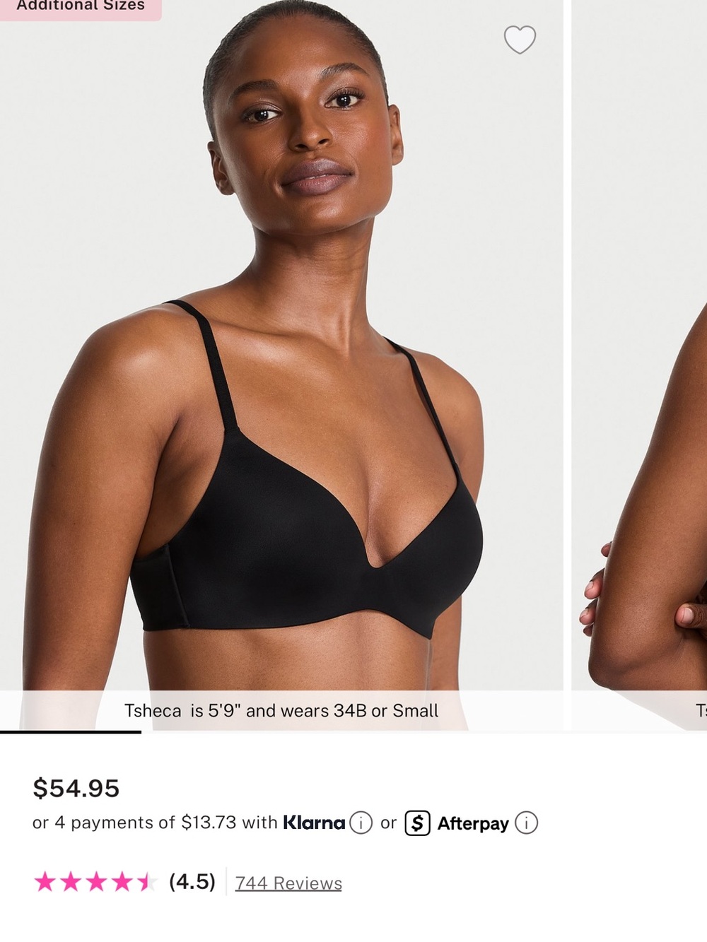 VICTORIA SECRET Black Everyday T-Shirt Bra - LIGHTLY LINED NWT 32C /34B